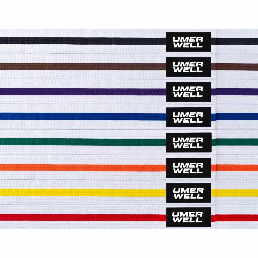 13 Umer Well White Belt / Colour Stripe - Image 1